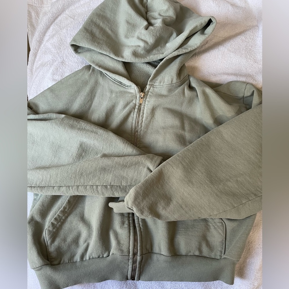 Heavy fleece zip up hoodie